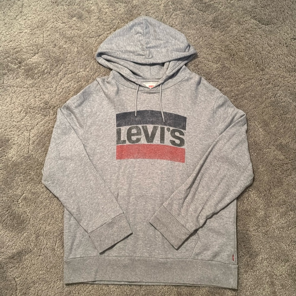 Levi’s Grey Retro Wash Hoodie Size Large
